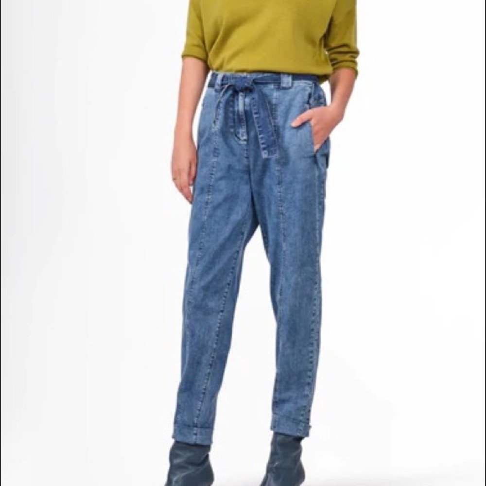 NWOT Sandwich Tie Waist Jeans